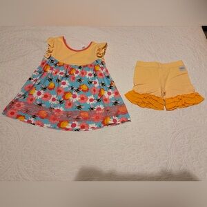 Love Millie Bumblebee Set with Ruffle Shorties